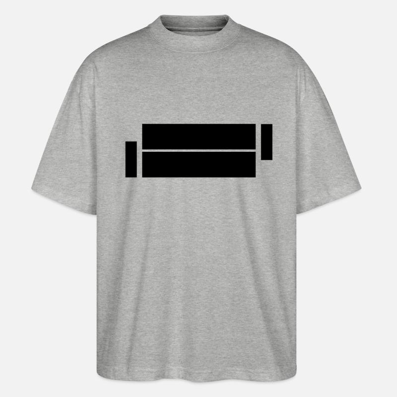 Balken - Stanley/Stella Oversized Unisex Bio T-Shirt Blaster 2.0 - Grau meliert