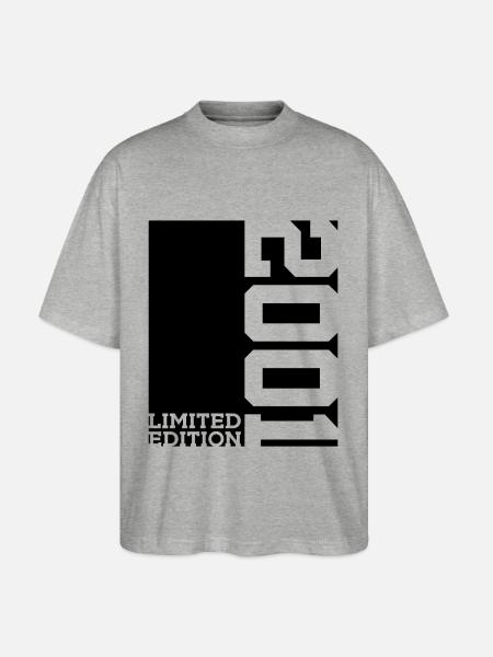 LIMITED EDITION 2001 25TH BIRTHDAY - Stanley/Stella Oversized Unisex Organic T-shirt Blaster 2.0 - heather grey