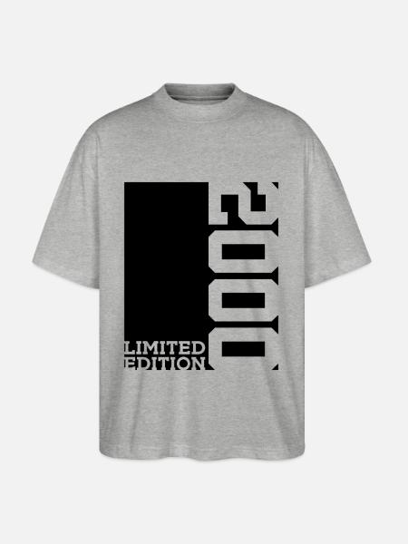 LIMITED EDITION 2000 26TH BIRTHDAY - Stanley/Stella Oversized Unisex Organic T-shirt Blaster 2.0 - heather grey