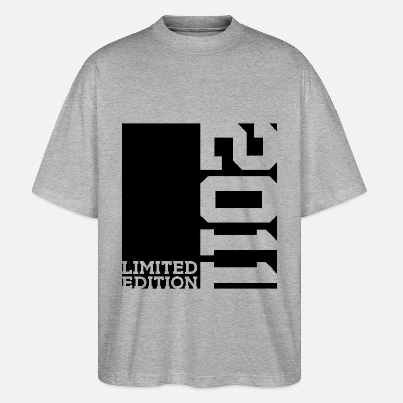 LIMITED EDITION 2011 15TH BIRTHDAY - Stanley/Stella Oversized Unisex Organic T-shirt Blaster 2.0 - heather grey