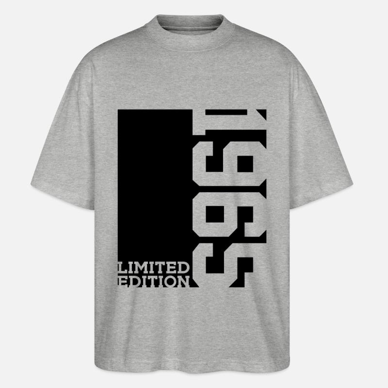 LIMITED EDITION 1965 61ST BIRTHDAY - Stanley/Stella Oversized Unisex Organic T-shirt Blaster 2.0 - heather grey