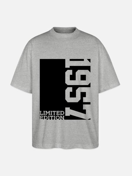 ÉDITION LIMITÉE 69E ANNIVERSAIRE 1957 - T-shirt bio Blaster 2.0 coupe oversize Stanley/Stella Unisexe - gris chiné