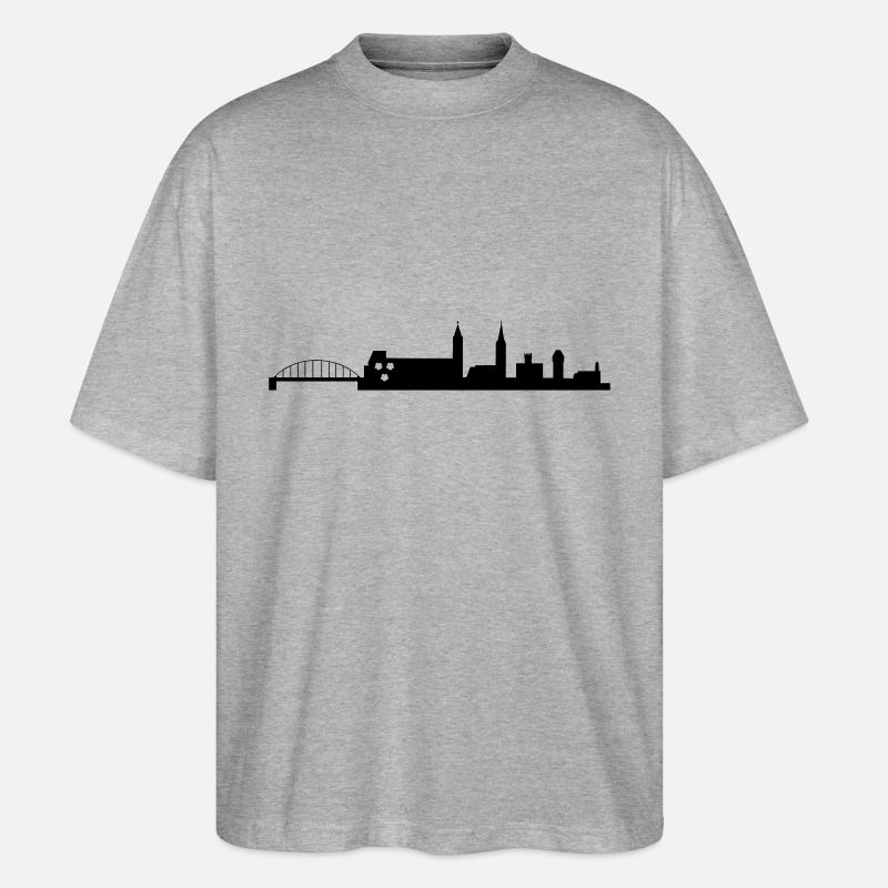 Skyline Moosburg 2 - Stanley/Stella Oversized Unisex Bio T-Shirt Blaster 2.0 - Grau meliert