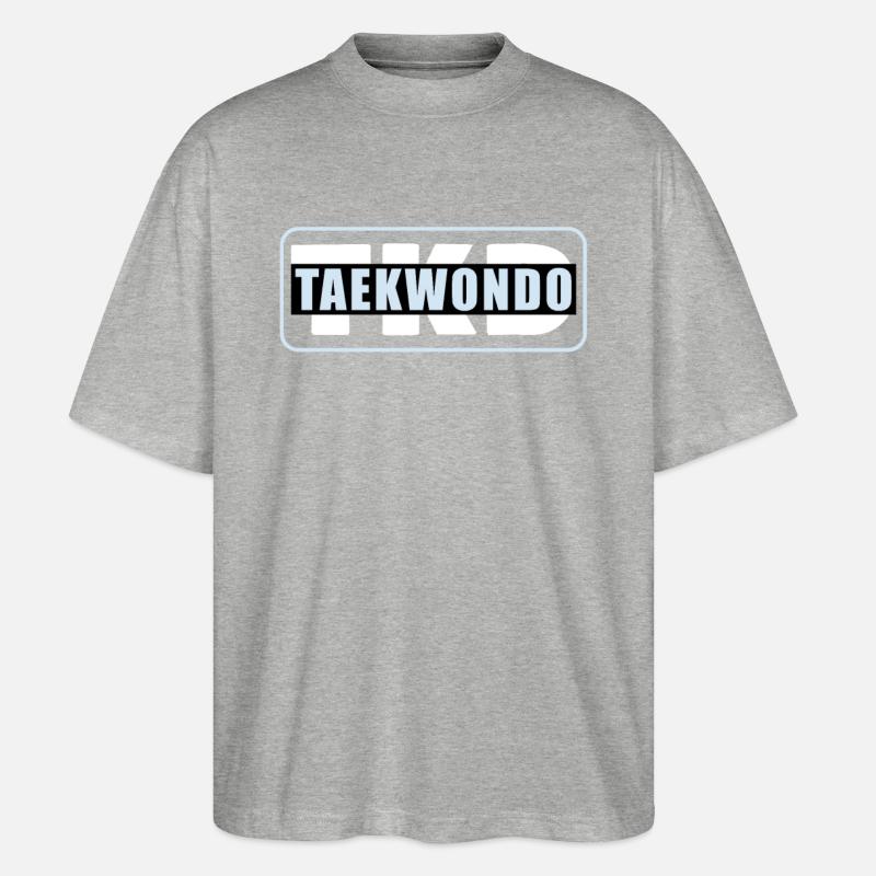 Taekwondo - Stanley/Stella Oversized Unisex Bio T-Shirt Blaster 2.0 - Grau meliert