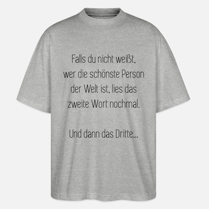 Du NICHT - Stanley/Stella Oversized Unisex Bio T-Shirt Blaster 2.0 - Grau meliert