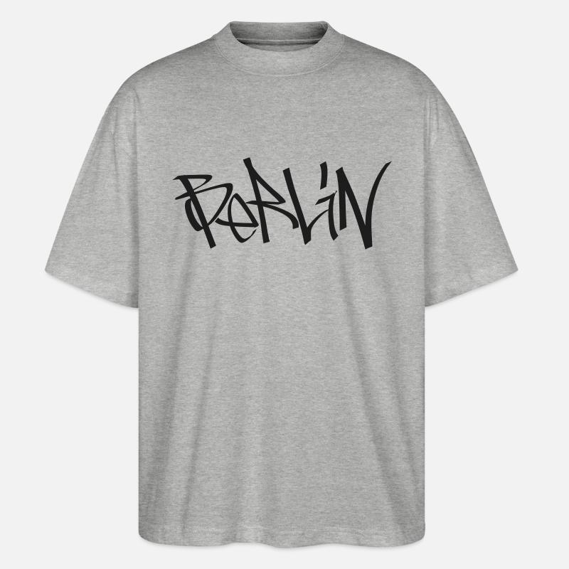Berlin - Stanley/Stella Oversized Unisex Bio T-Shirt Blaster 2.0 - Grau meliert
