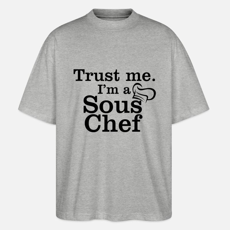 Sous chef - Stanley/Stella Oversized Unisex Organic T-shirt Blaster 2.0 - heather grey