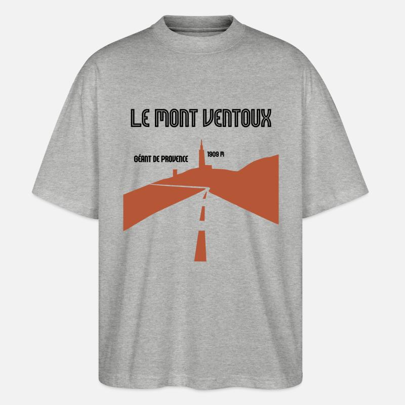 Le Mont Ventoux - Stanley/Stella Oversized Unisex Bio T-Shirt Blaster 2.0 - Grau meliert