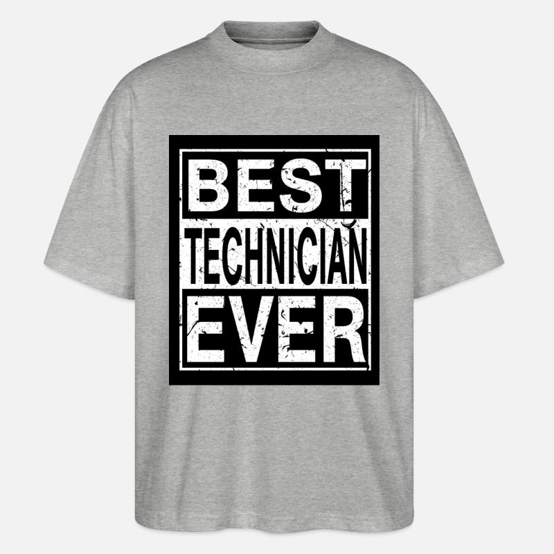 Techniker Bester Techniker - Stanley/Stella Oversized Unisex Bio T-Shirt Blaster 2.0 - Grau meliert