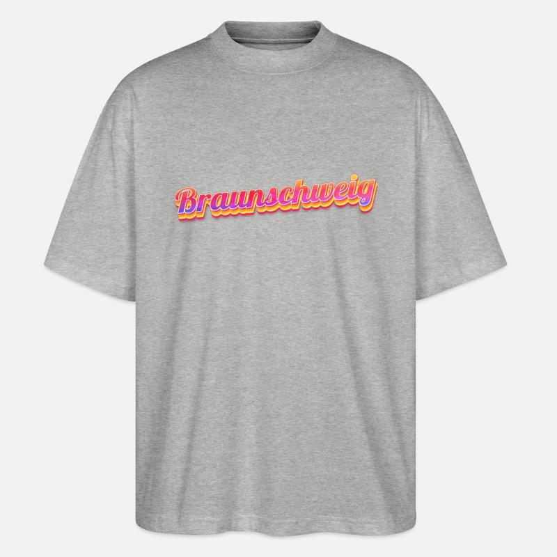 Braunschweigerin Braunschweiger Braunschweig - Stanley/Stella Oversized Unisex Bio T-Shirt Blaster 2.0 - Grau meliert