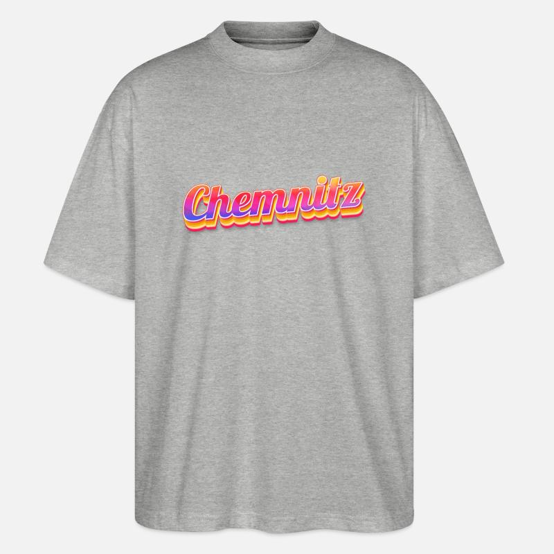 Chemnitzerin Chemnitzer Chemnitz - Stanley/Stella Oversized Unisex Bio T-Shirt Blaster 2.0 - Grau meliert
