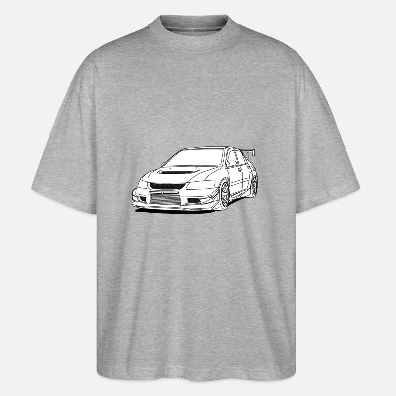 Lancer white - Stanley/Stella Oversized Unisex Bio T-Shirt Blaster 2.0 - Grau meliert