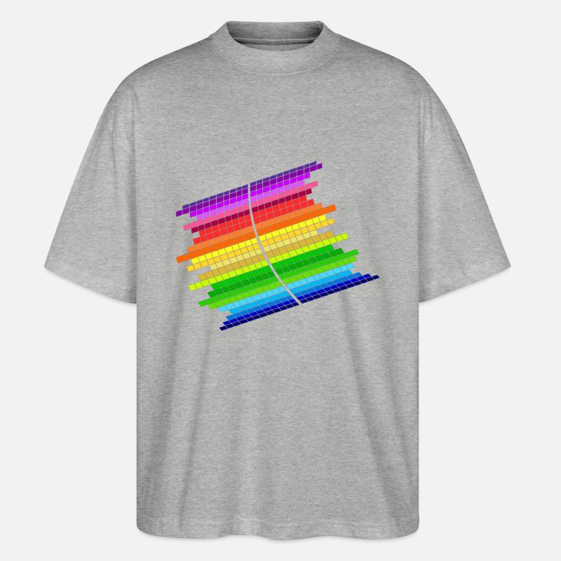 RainBow Equalizer - Stanley/Stella Oversized Unisex Bio T-Shirt Blaster 2.0 - Grau meliert
