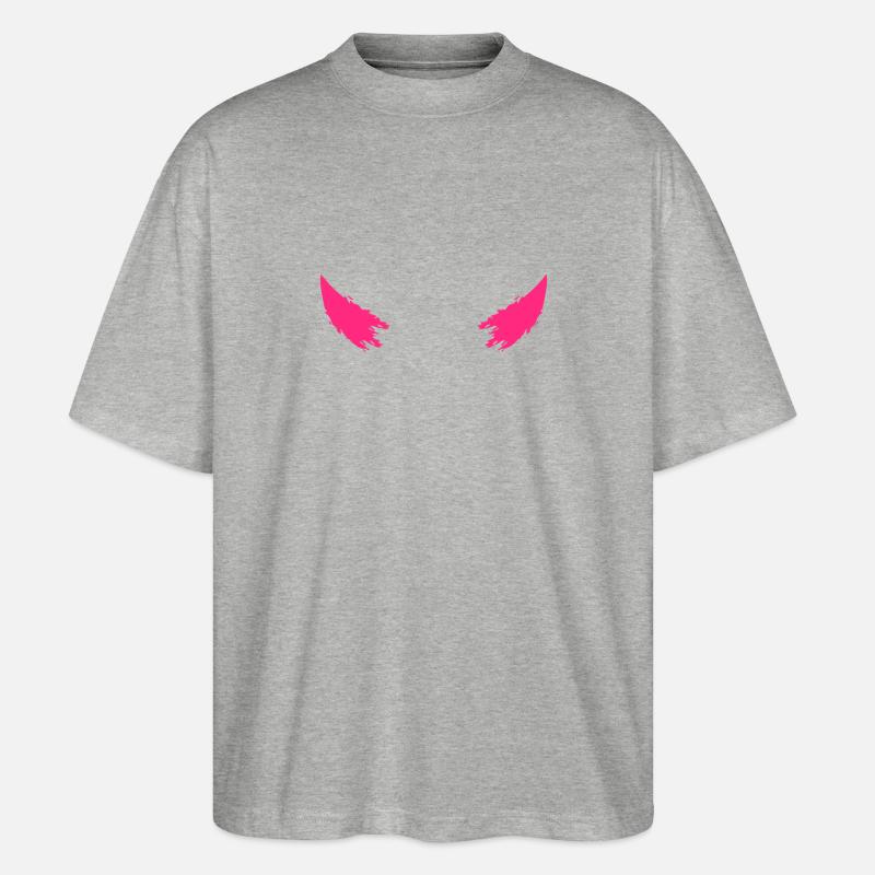 devil horns - Stanley/Stella Oversized Unisex Organic T-shirt Blaster 2.0 - heather grey