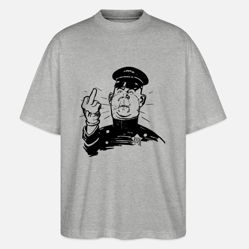 RFDL Cop - Stanley/Stella Oversized Unisex Bio T-Shirt Blaster 2.0 - Grau meliert