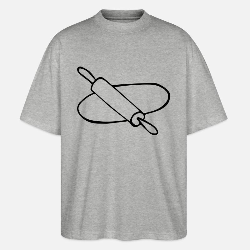 Teig ausrollen2 - Stanley/Stella Oversized Unisex Bio T-Shirt Blaster 2.0 - Grau meliert