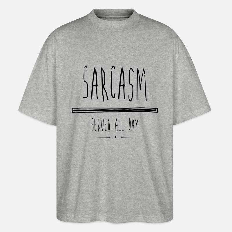 Sarcasm - Stanley/Stella Oversized Unisex Bio T-Shirt Blaster 2.0 - Grau meliert