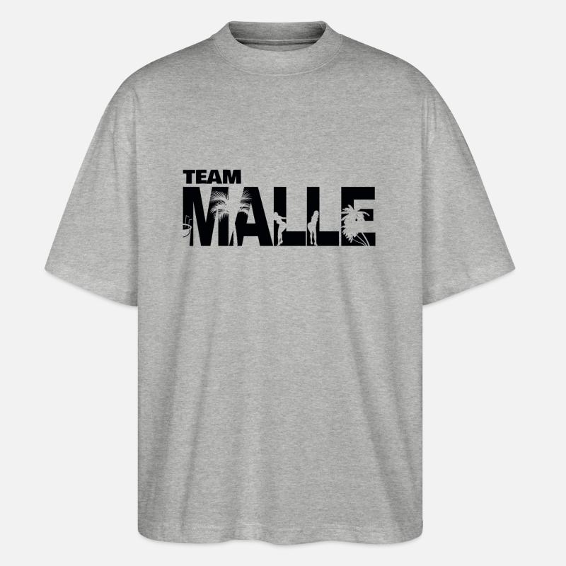 Team Malle 2 - Stanley/Stella Oversized Unisex Bio T-Shirt Blaster 2.0 - Grau meliert