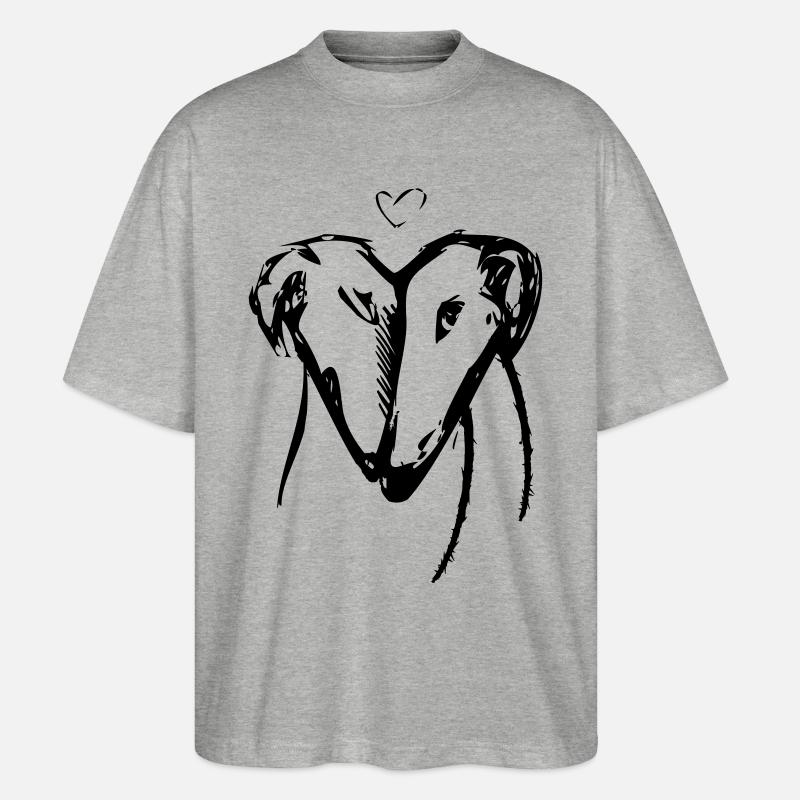 HerzKopf - Stanley/Stella Oversized Unisex Bio T-Shirt Blaster 2.0 - Grau meliert