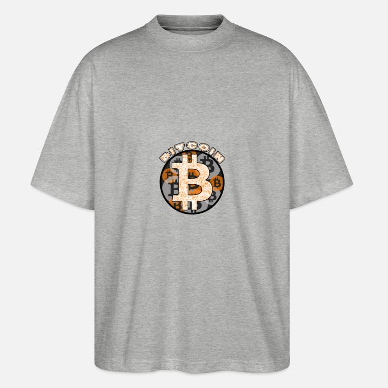 bitcoin - Stanley/Stella Oversized Unisex Bio T-Shirt Blaster 2.0 - Grau meliert