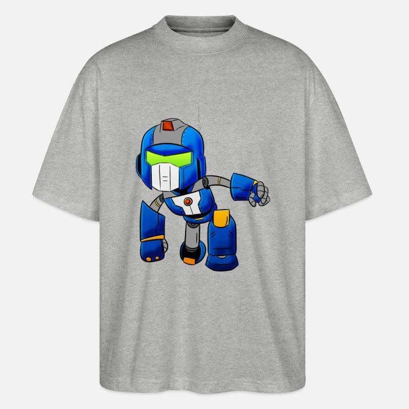Robot - Stanley/Stella Oversized Unisex Bio T-Shirt Blaster 2.0 - Grau meliert