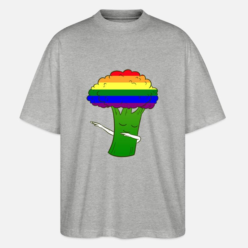 LGBT Broccoli - Stanley/Stella Oversized Unisex Bio T-Shirt Blaster 2.0 - Grau meliert