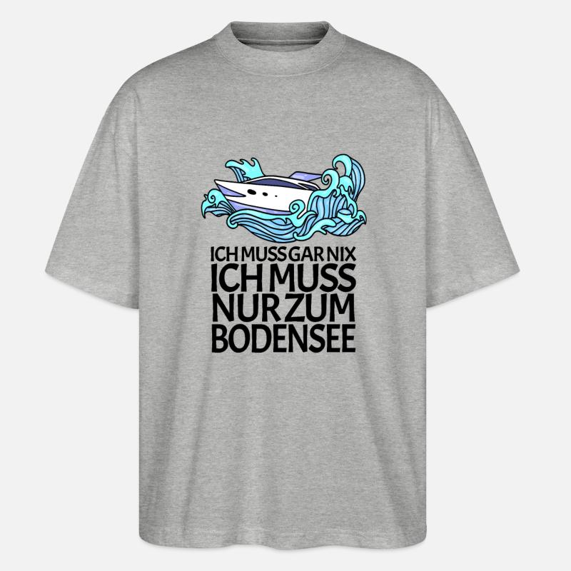 Bodensee - Stanley/Stella Oversized Unisex Bio T-Shirt Blaster 2.0 - Grau meliert