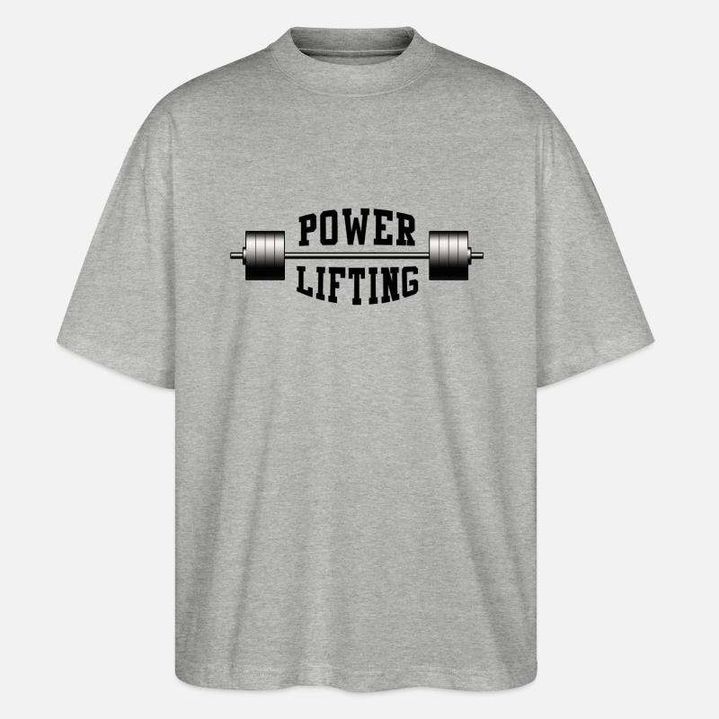 powerlifting02 - Stanley/Stella Oversized Unisex Bio T-Shirt Blaster 2.0 - Grau meliert