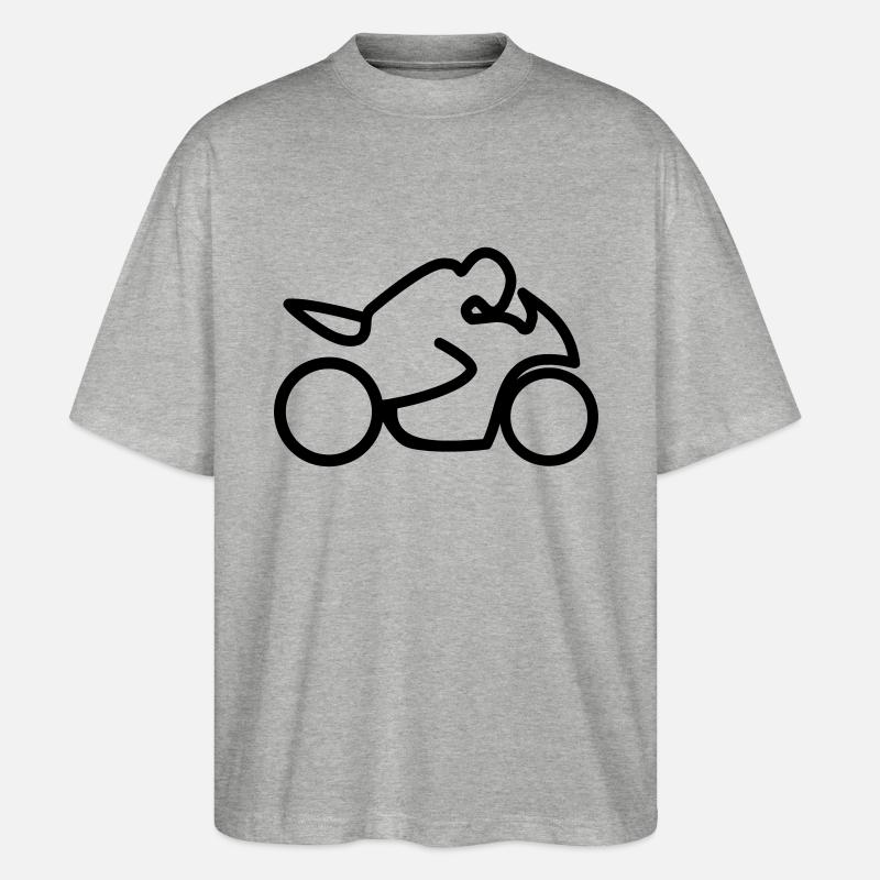 Moto - Stanley/Stella Oversized Unisex Bio T-Shirt Blaster 2.0 - Grau meliert