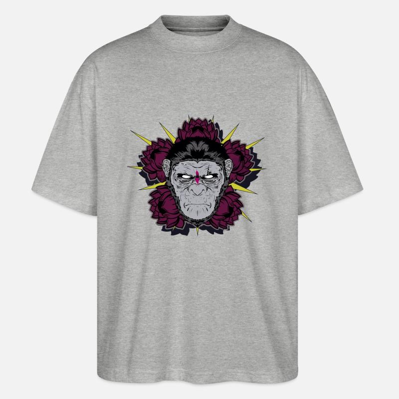 logo en Ehrungen - Stanley/Stella Oversized Unisex Bio T-Shirt Blaster 2.0 - Grau meliert