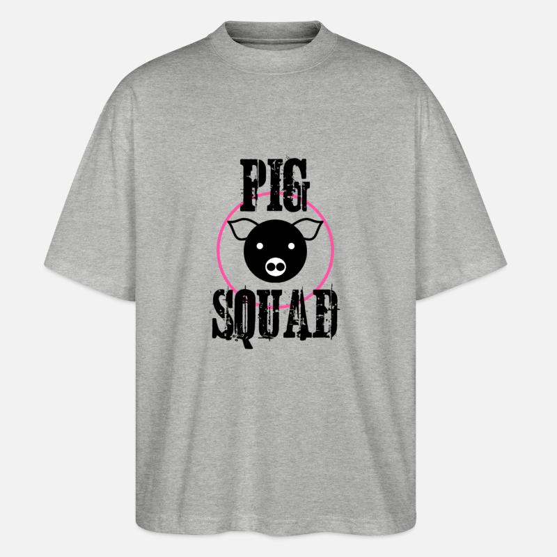 Escouade de cochons - T-shirt bio Blaster 2.0 coupe oversize Stanley/Stella Unisexe - gris chiné
