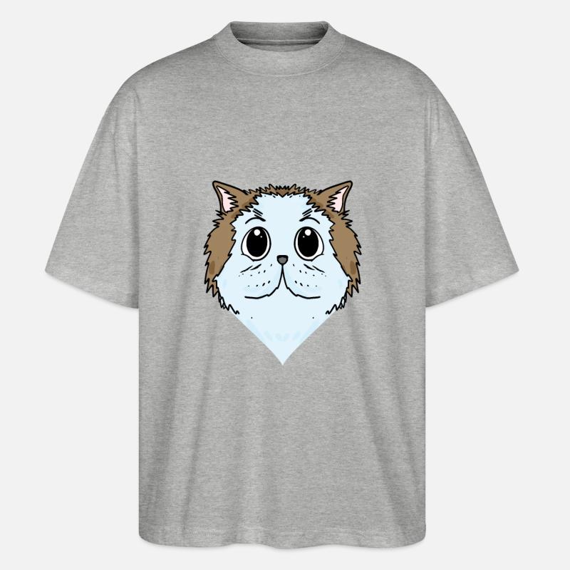 Chat persan Chat Race Chat - T-shirt bio Blaster 2.0 coupe oversize Stanley/Stella Unisexe - gris chiné