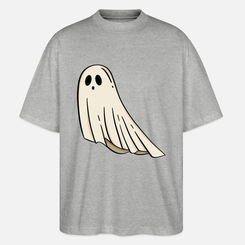 Geist Halloween - Stanley/Stella Oversized Unisex Bio T-Shirt Blaster 2.0 - Grau meliert