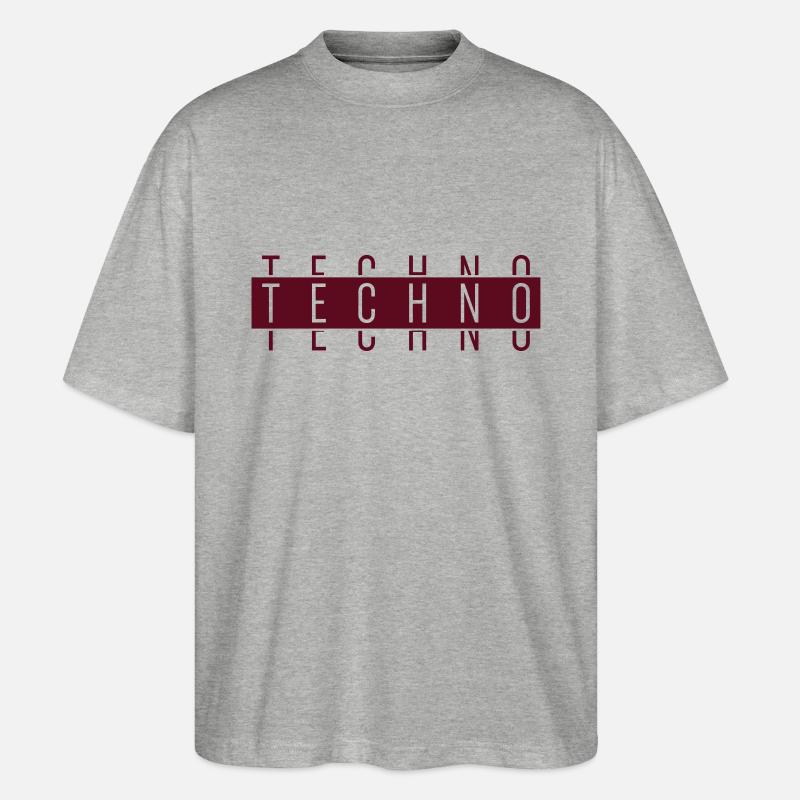 TECHNO TECHNO TECHNO - Stanley/Stella Oversized Unisex Organic T-shirt Blaster 2.0 - heather grey