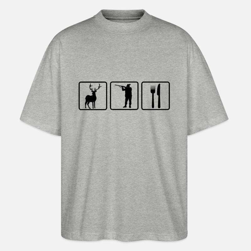 JÄGER - Stanley/Stella Oversized Unisex Bio T-Shirt Blaster 2.0 - Grau meliert