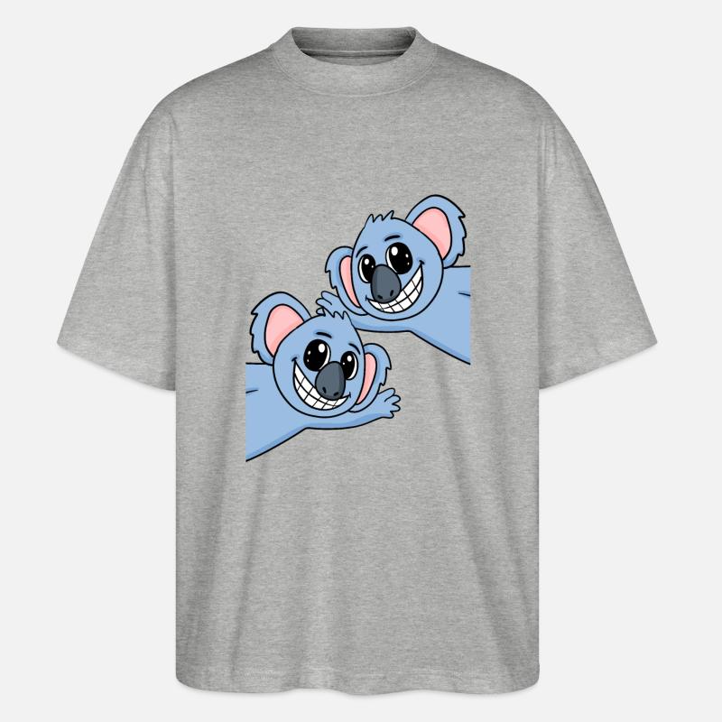 Koala Koalas - T-shirt bio Blaster 2.0 coupe oversize Stanley/Stella Unisexe - gris chiné