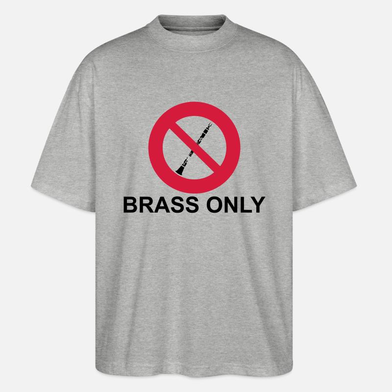 Brass Only - Stanley/Stella Oversized Unisex Bio T-Shirt Blaster 2.0 - Grau meliert