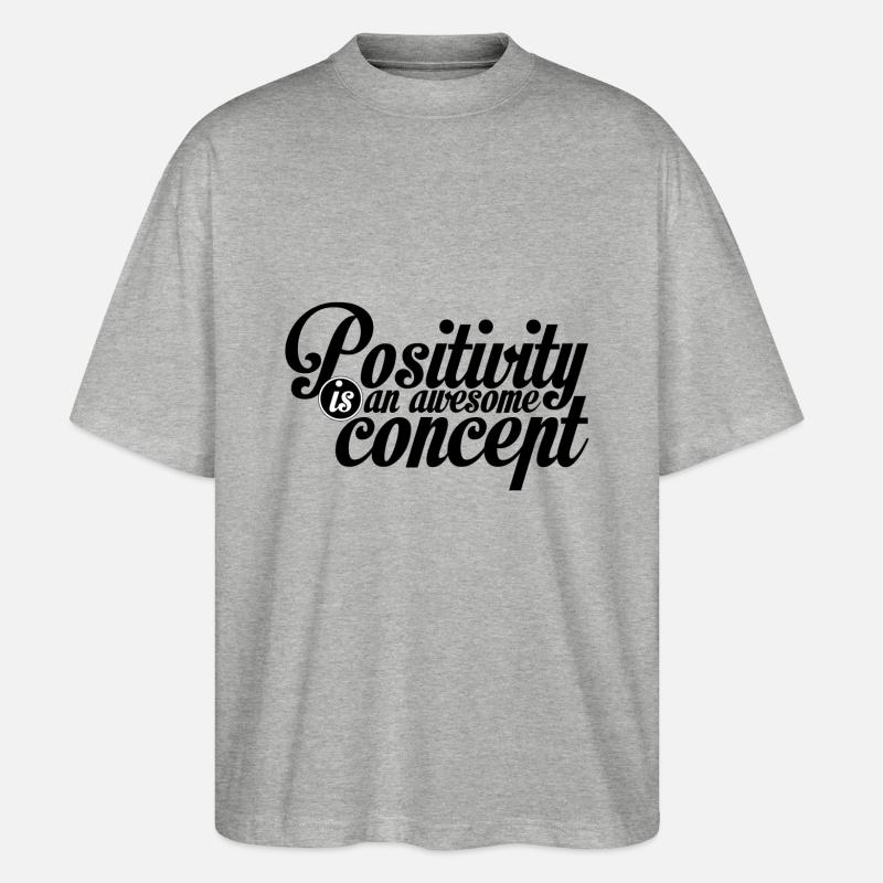 Positives Mindset Geschenk - Stanley/Stella Oversized Unisex Bio T-Shirt Blaster 2.0 - Grau meliert
