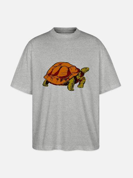 turtle - Stanley/Stella Oversized Unisex Organic T-shirt Blaster 2.0 - heather grey