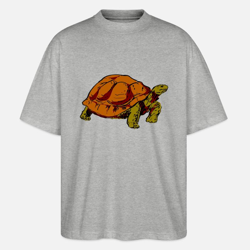 turtle - Stanley/Stella Oversized Unisex Organic T-shirt Blaster 2.0 - heather grey