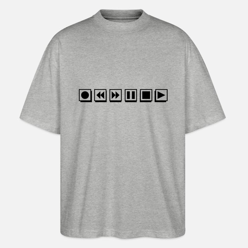 Boutons de joueur - T-shirt bio Blaster 2.0 coupe oversize Stanley/Stella Unisexe - gris chiné