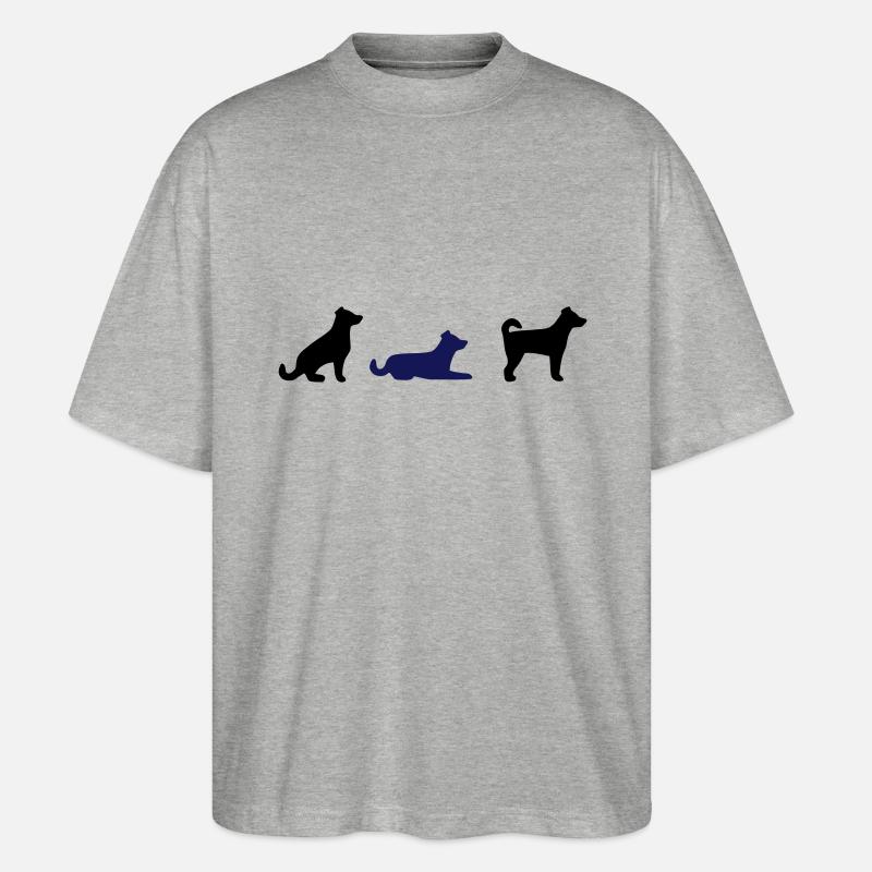 Sitz Platz Steh - Stanley/Stella Oversized Unisex Bio T-Shirt Blaster 2.0 - Grau meliert