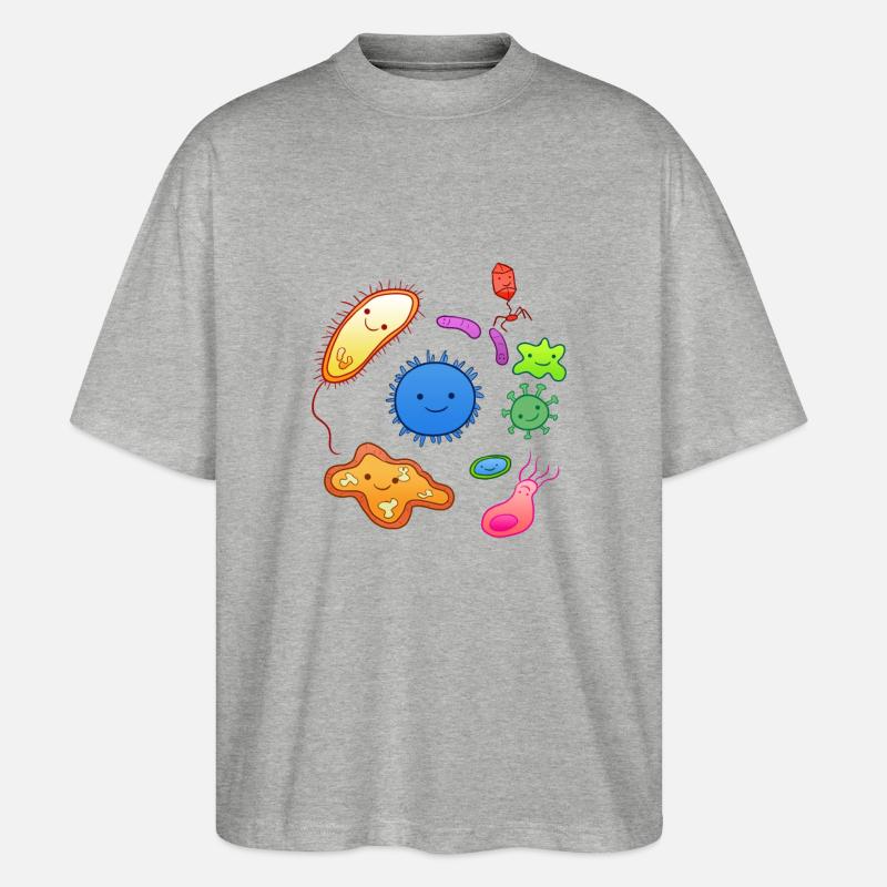 Microbacteria - Stanley/Stella Oversized Unisex Organic T-shirt Blaster 2.0 - heather grey