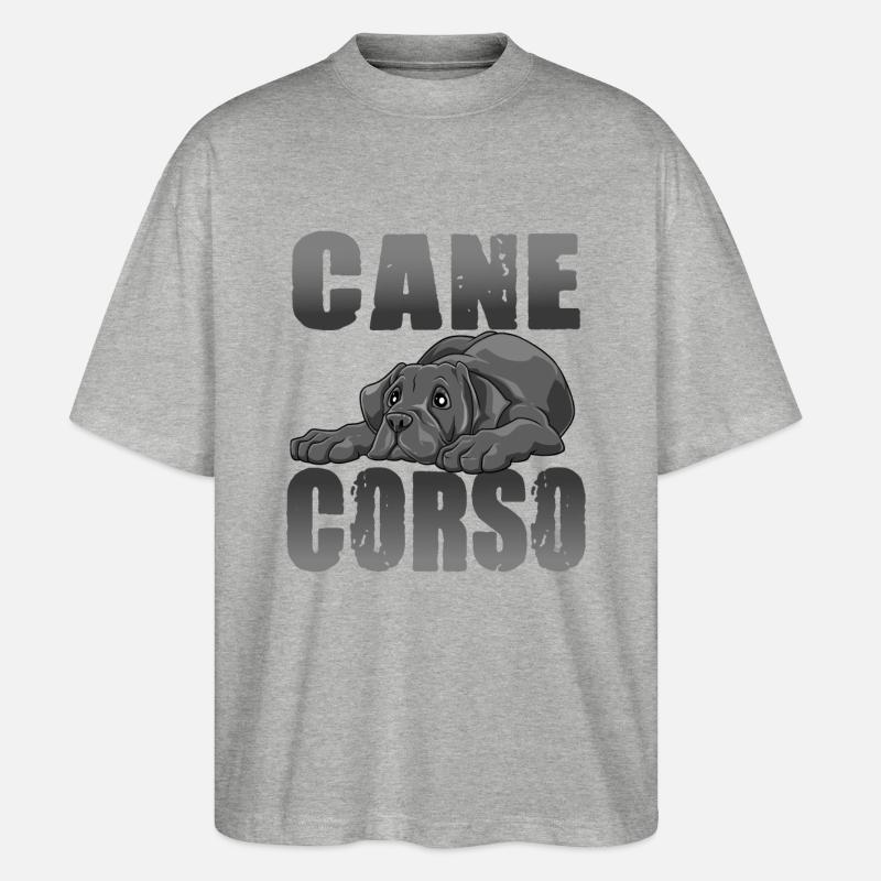 Cane Corso - Stanley/Stella Oversized Unisex Bio T-Shirt Blaster 2.0 - Grau meliert