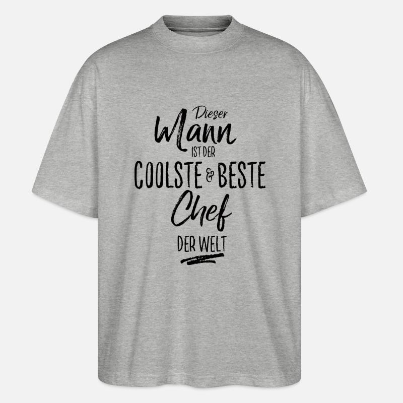 chef der Beste (s) - Stanley/Stella Oversized Unisex Bio T-Shirt Blaster 2.0 - Grau meliert