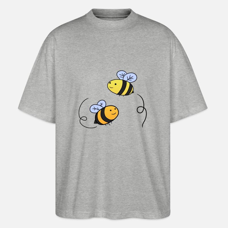 Bébé abeille - T-shirt bio Blaster 2.0 coupe oversize Stanley/Stella Unisexe - gris chiné