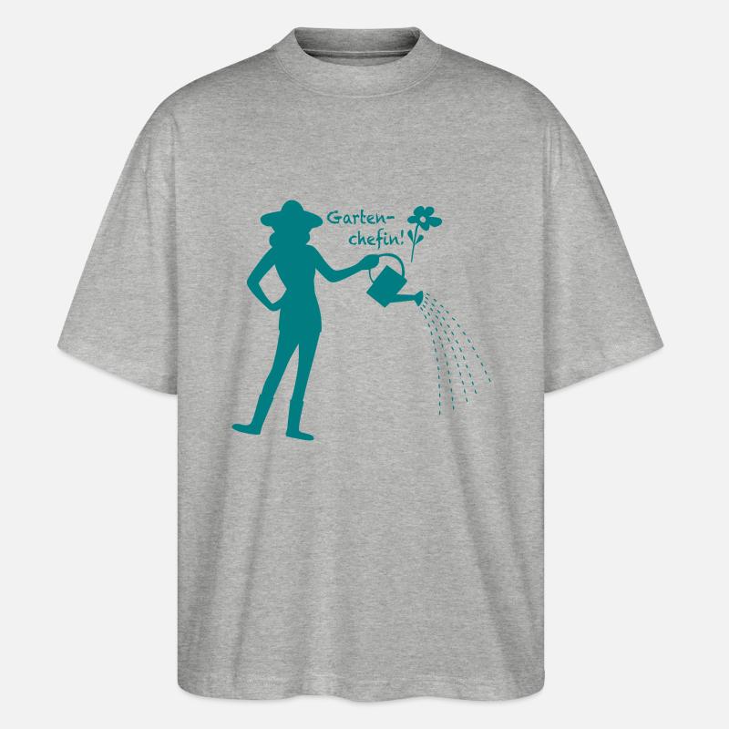 gartenchefin - Stanley/Stella Oversized Unisex Bio T-Shirt Blaster 2.0 - Grau meliert