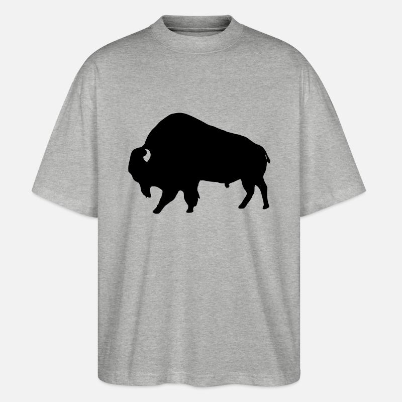 Bison - Stanley/Stella Oversized Unisex Bio T-Shirt Blaster 2.0 - Grau meliert