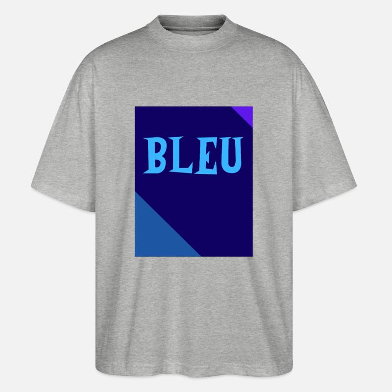 BLEU Tableau Rectangle Triangles - T-shirt bio Blaster 2.0 coupe oversize Stanley/Stella Unisexe - gris chiné