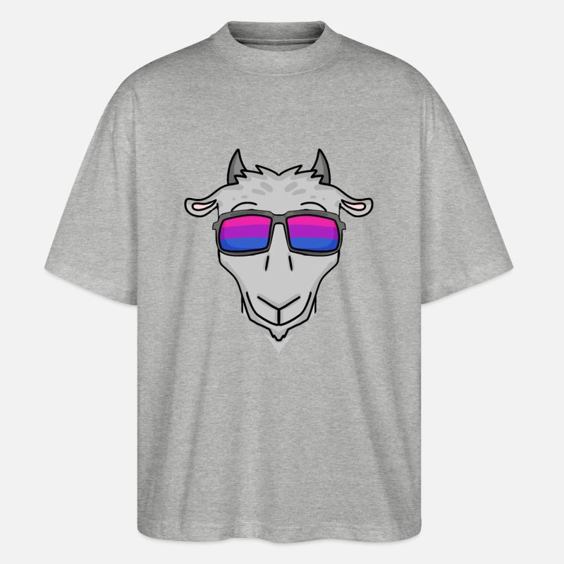 Cadeau de chèvre bisexuelle - T-shirt bio Blaster 2.0 coupe oversize Stanley/Stella Unisexe - gris chiné